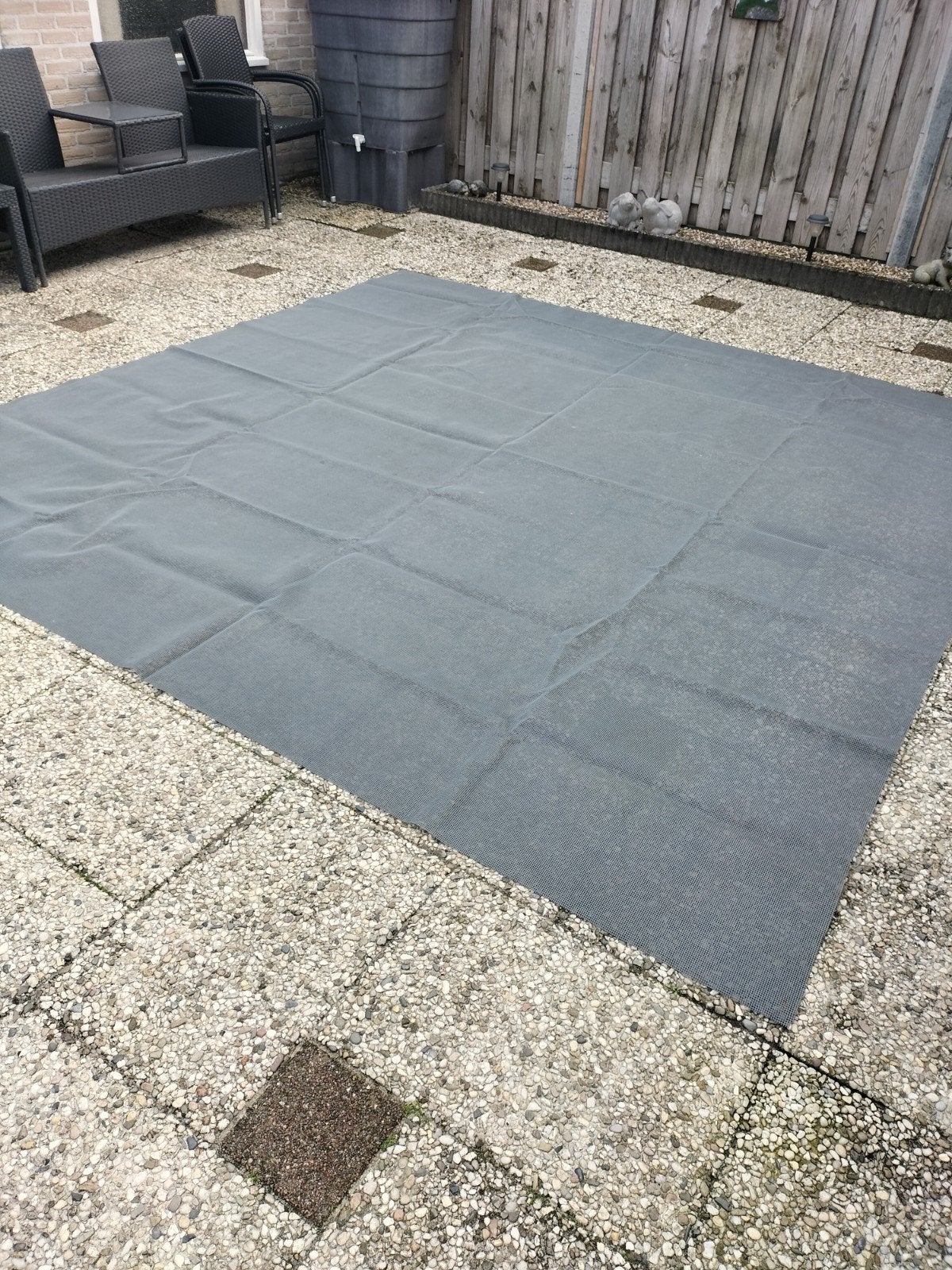 Tenttapijt 3x3 m - Grijs, Ophalen, Gebruikt