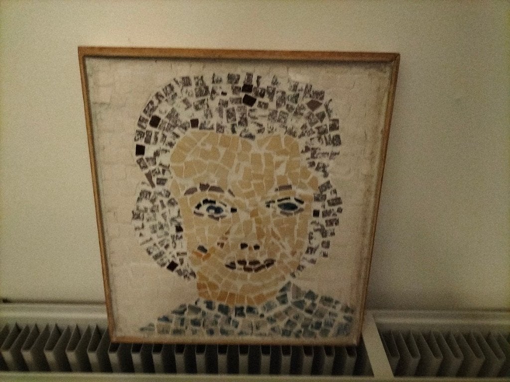 Tosca Blok origineel mozaiek, Ophalen, Op houten frame, Gemengde techniek, Overige materialen