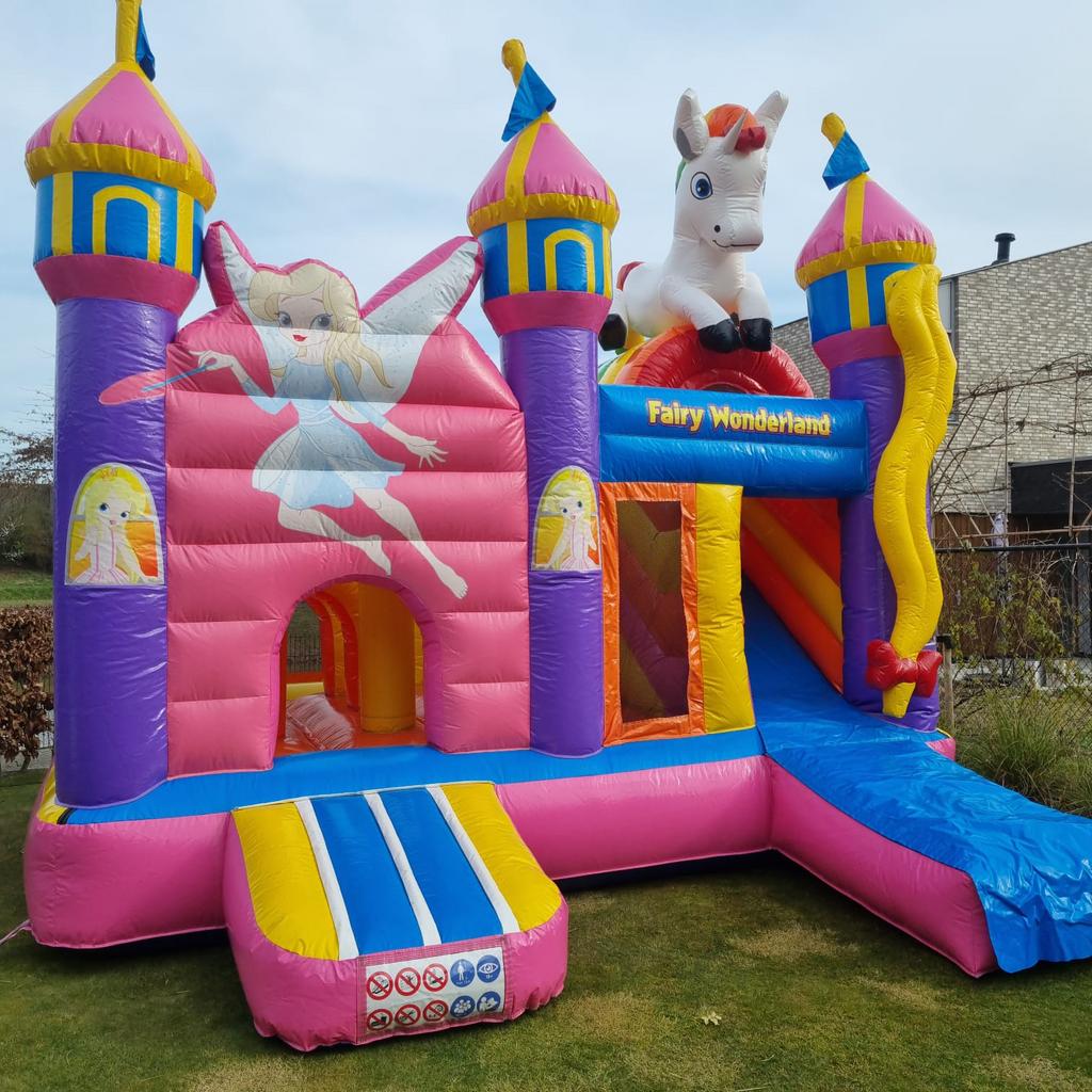 Springkussen “Fairy Wonderland” te huur, Ophalen of Verzenden, Zo goed als nieuw, Overige