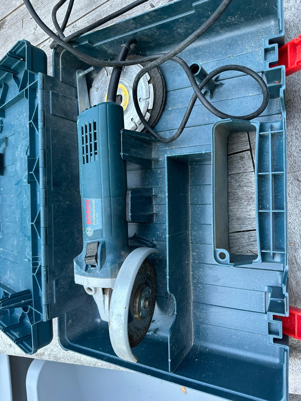Bosch GWS 880 haakse slijper, Ophalen of Verzenden, Gebruikt, 700 tot 1000 watt, Haakse handslijpmachine