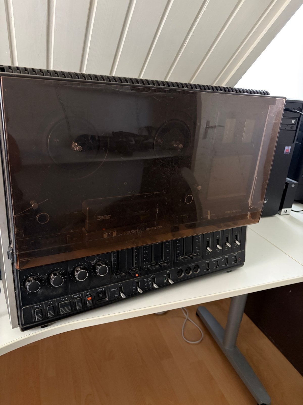 Vintage Aristona EW 5515 Bandrecorder met Stofkap, Ophalen, Bandrecorder, Met stofkap