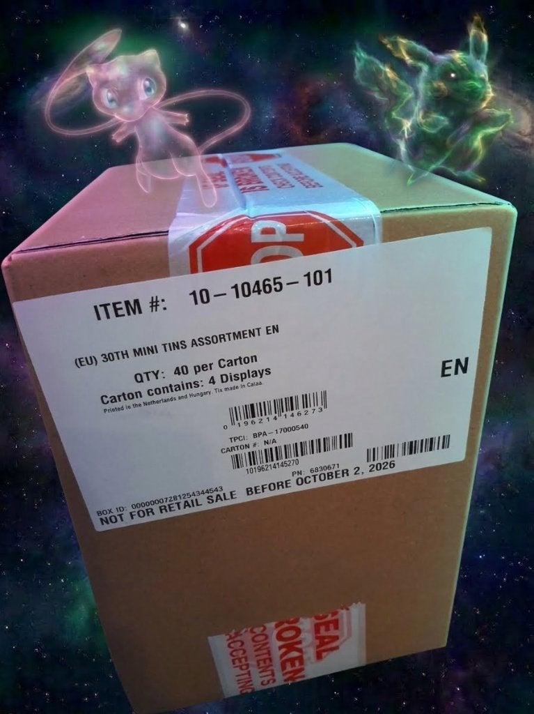 ⚡ Sealed Case 4x mini Tin Display Pokemon 30th Celebration, Ophalen of Verzenden, Nieuw, Overige typen, Foil