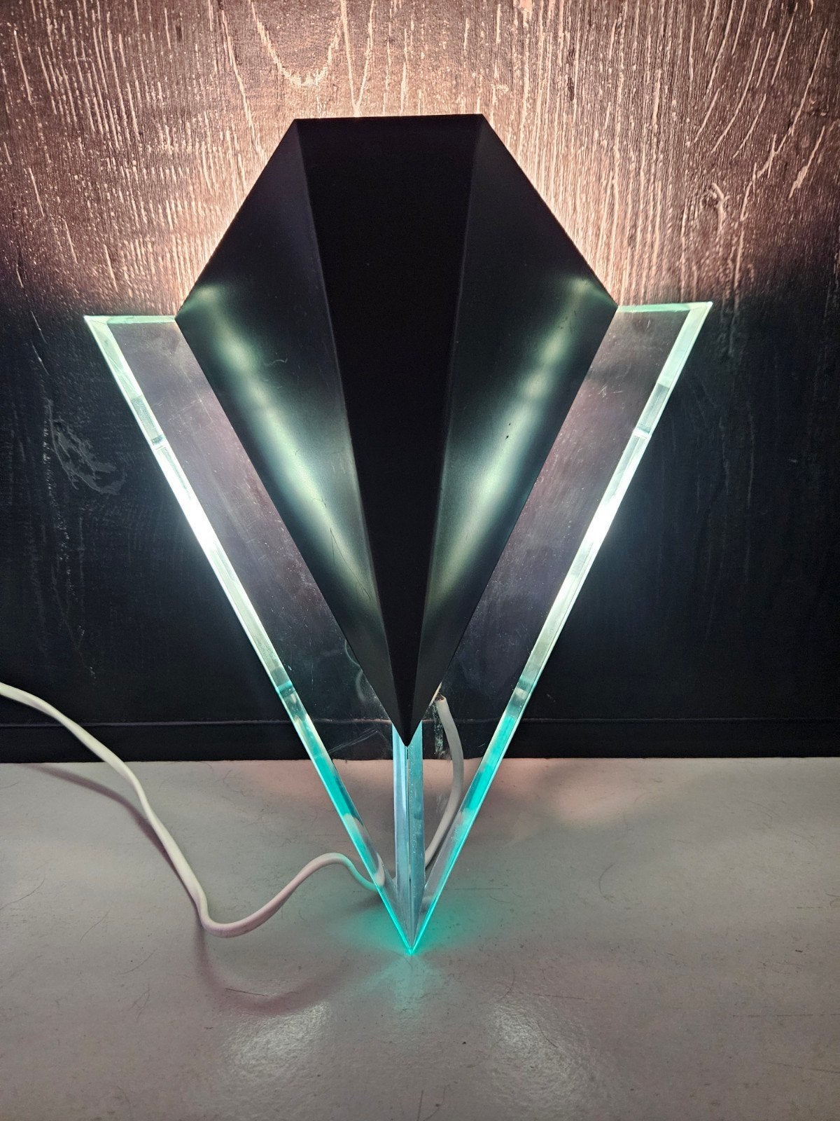 Vintage Honsel Memphis Stijl wandlamp Jaren 80, Ophalen of Verzenden, Glas