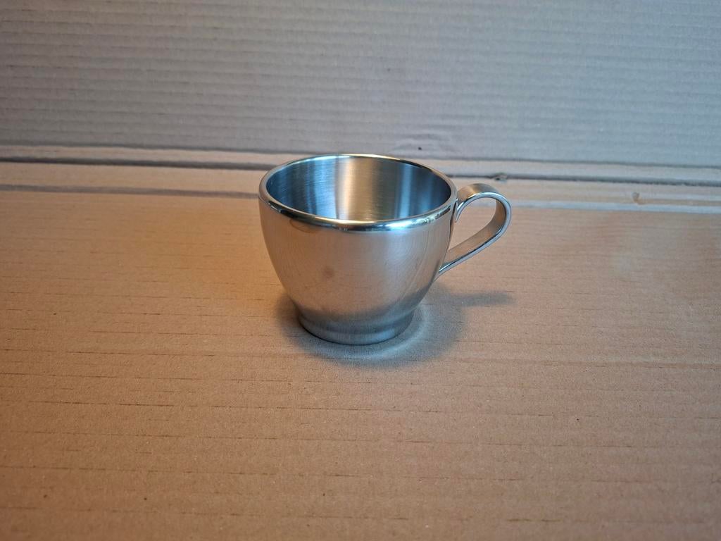Dubbelwandige RVS Espresso Kop - Houdt Koffie Langer Warm, Overige materialen, Gebruikt, Ophalen of Verzenden, Effen