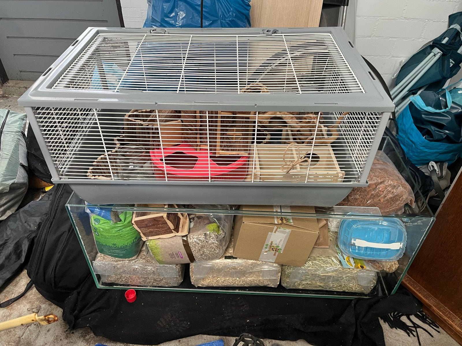 Extra ruim terrarium/hamsterverblijf, Ophalen, Gebruikt