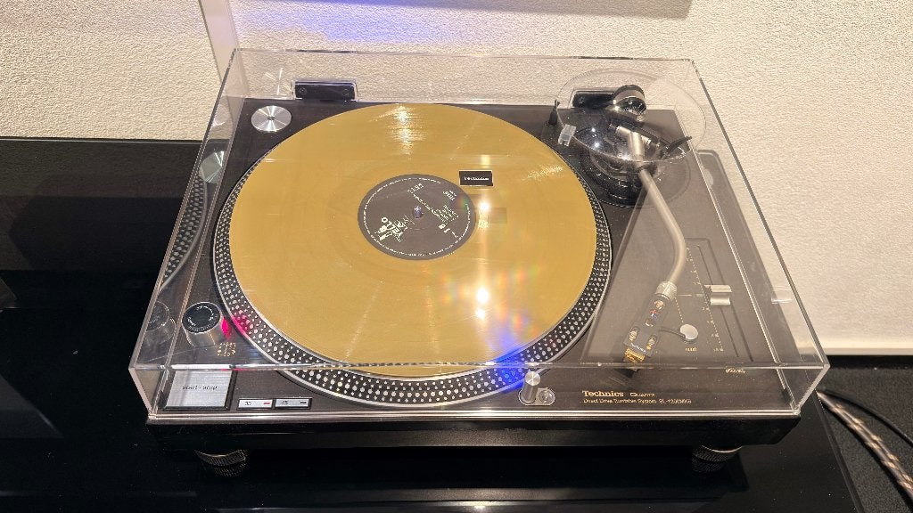 Zeldzame Technics SL-1200MK6 Zwart/Goud, Ophalen, Pitch-regelaar, Zo goed als nieuw, Platenspeler