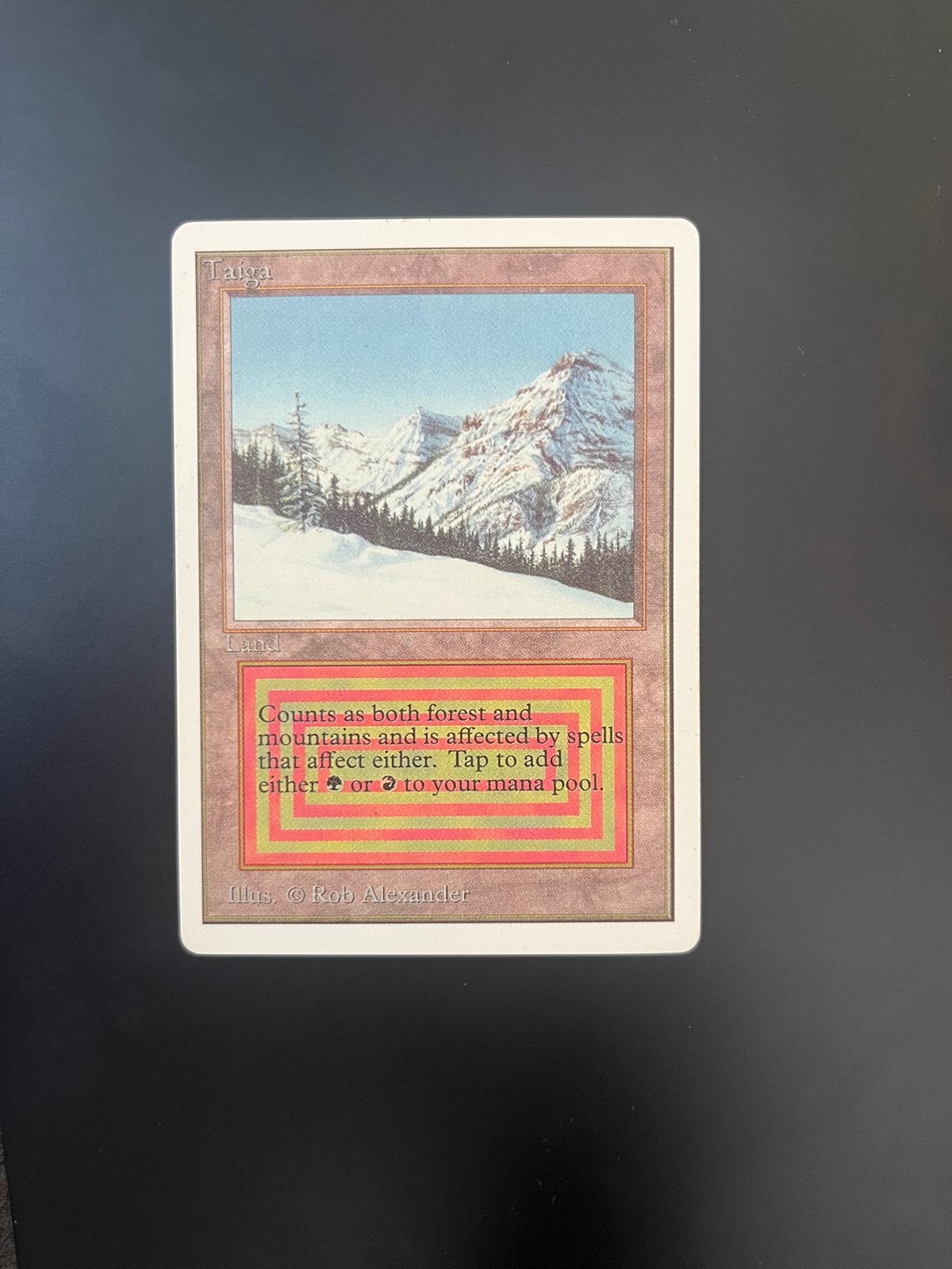 MTG - Taiga (Unlimited) - Replica, Ophalen of Verzenden, Gebruikt, Losse kaart