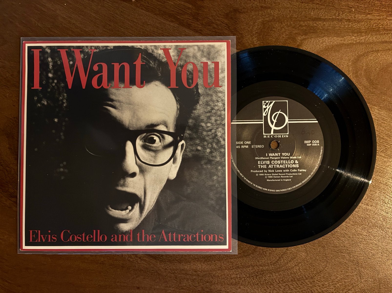 Elvis Costello - I want you, Ophalen of Verzenden, 7 inch