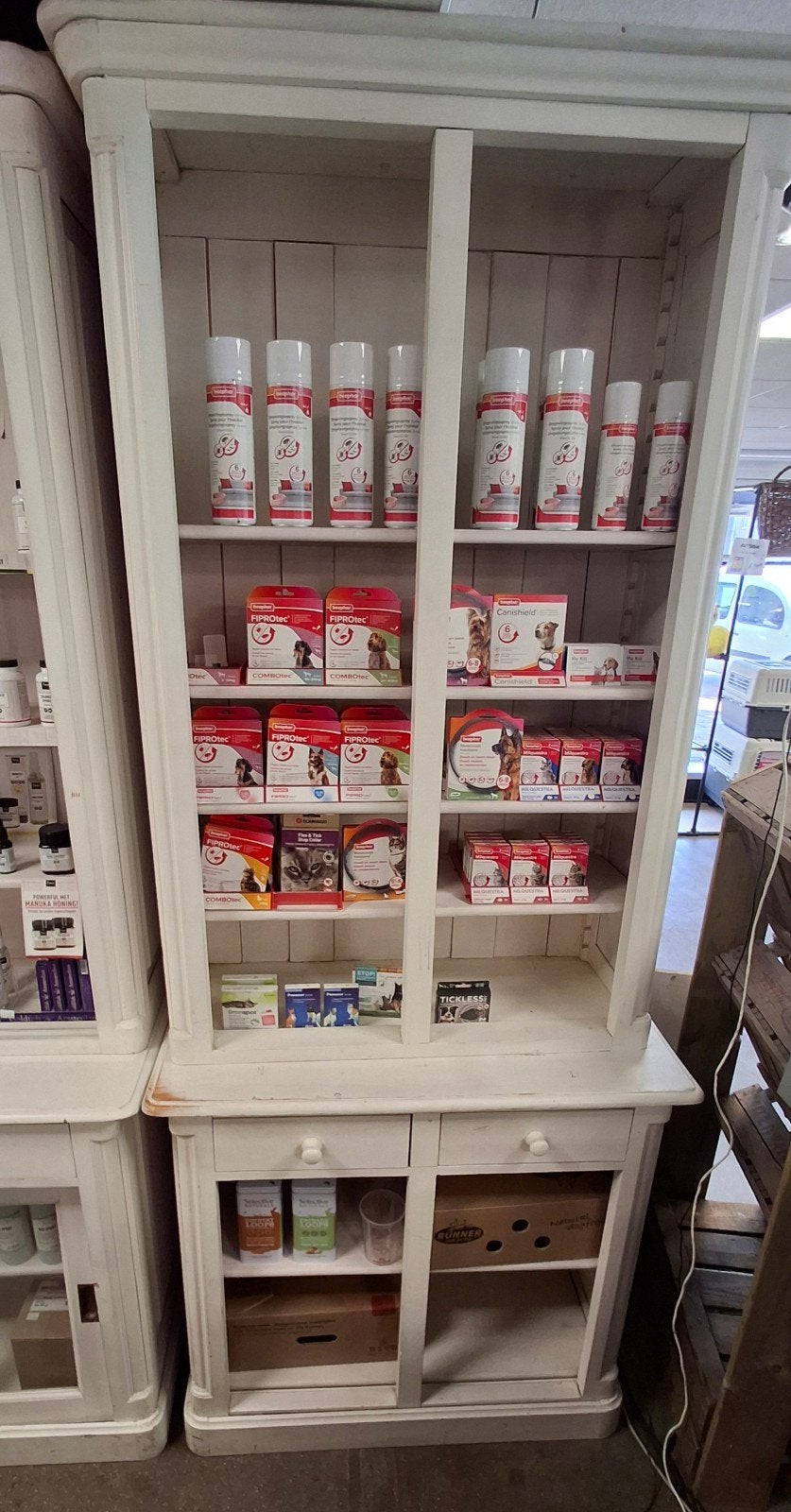 Vitrine-Kast Wit, Ophalen, 25 tot 50 cm, 50 tot 100 cm, 150 tot 200 cm