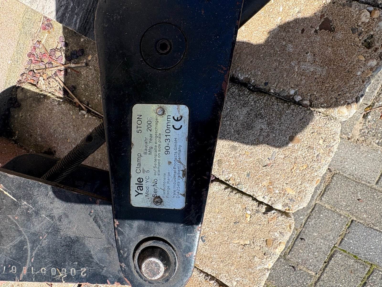 Yale Balkenklem 5 ton - Variabel 90-310 mm, Ophalen of Verzenden, Gebruikt, Handmatig