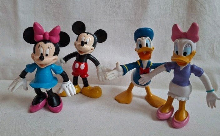Vintage Disney figuren: Mickey & Minnie , Donald & Katrien, Verzamelen, Disney, Ophalen of Verzenden, Mickey Mouse, Zo goed als nieuw