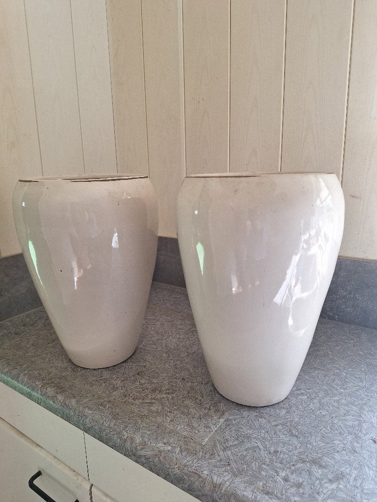 Bloempotten binnen, Gebruikt, Rond, Binnen, Aardewerk