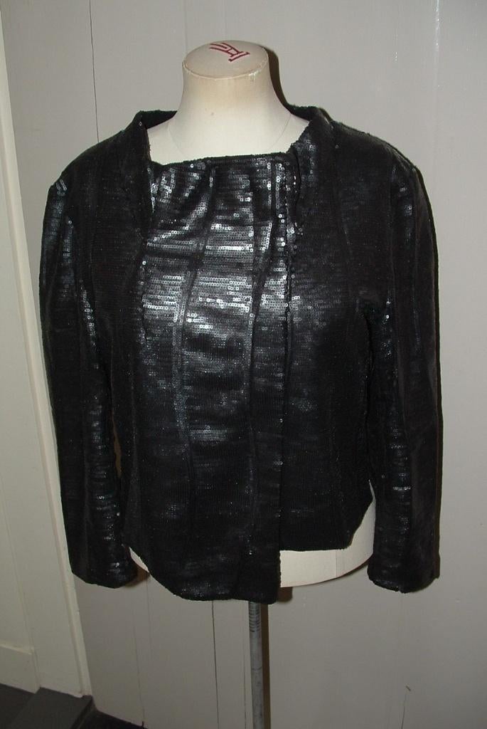 Eksept lovely jacket kort jasje blazer pailletten maat M, Maat 38/40 (M), Zwart, Ophalen of Verzenden, Zo goed als nieuw