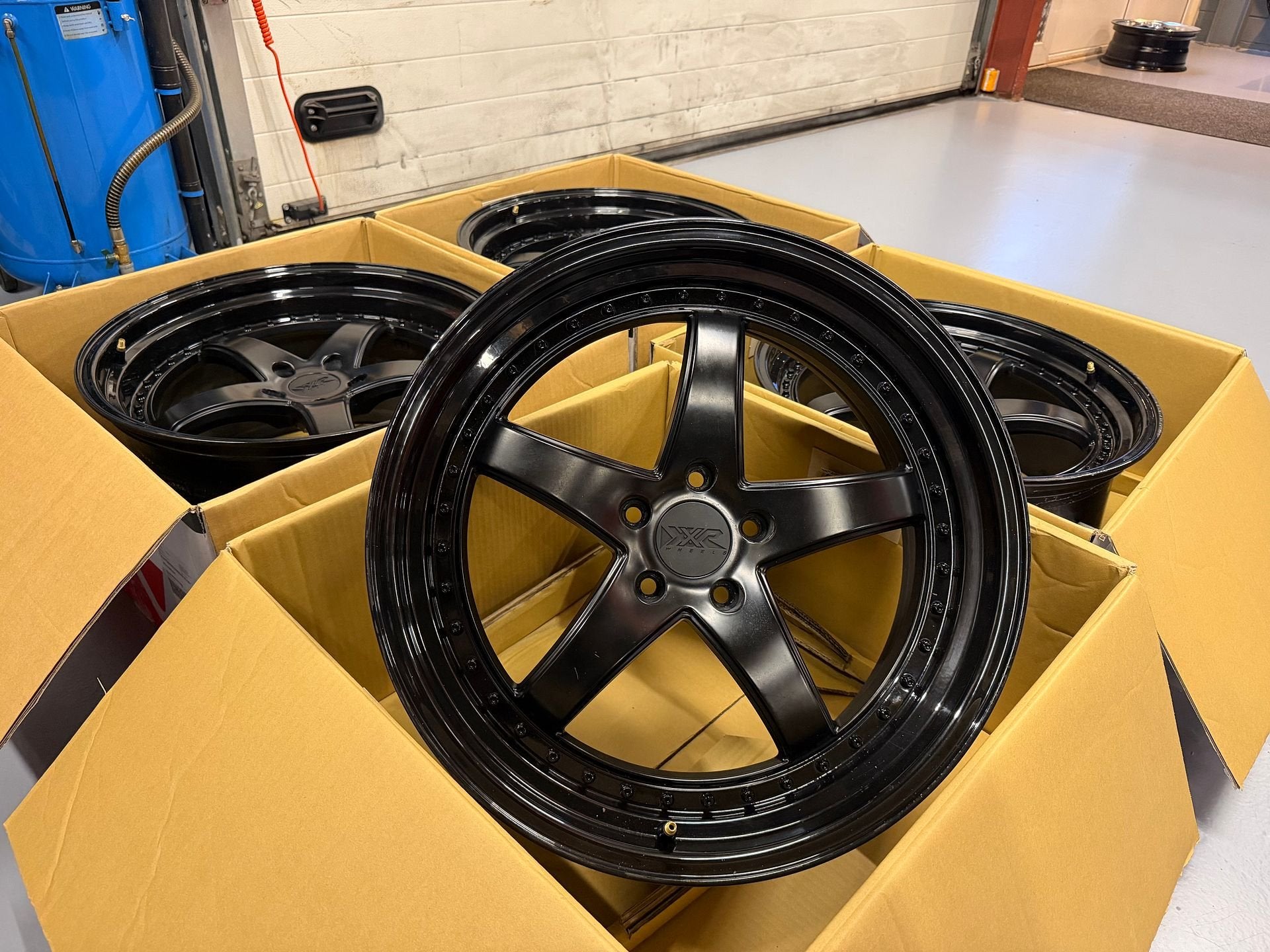 20inch XXR Black Style Breedset Velgen! 5x114,3 Ford Mustang, Gebruikt, -, -, Banden en Velgen