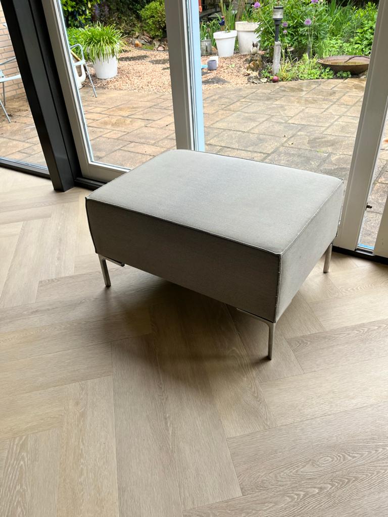 Design on Stock Bloq Hocker - Lichtgrijs/Crème, Ophalen, Gebruikt, 75 tot 100 cm, Rechthoekig
