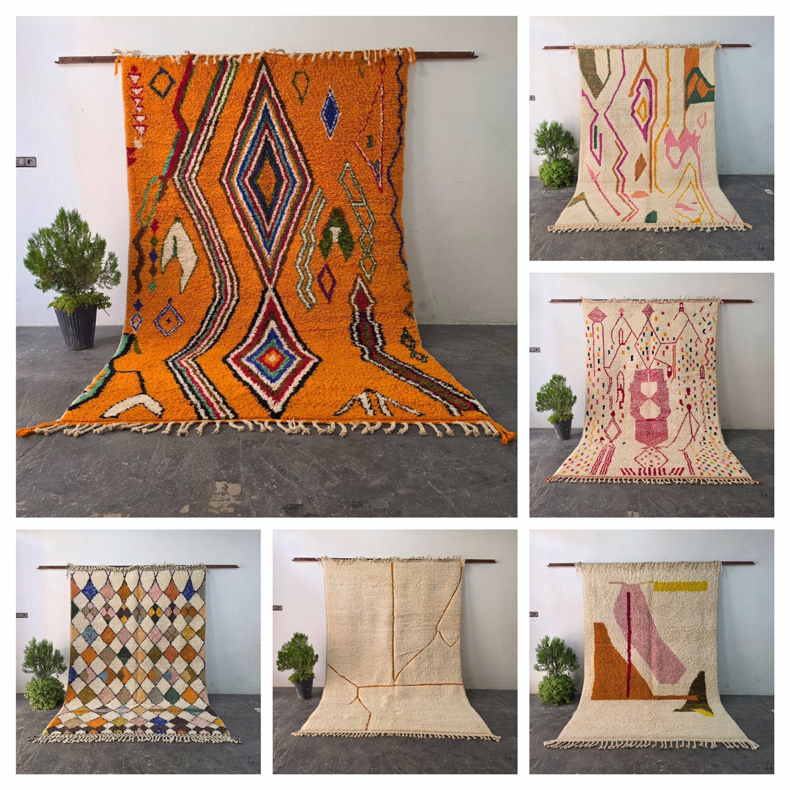 500+ Handgemaakte Berber Tapijten - Stijlen | Kleuren, Blauw, Verzenden, 200 cm of meer, Maroccarpets