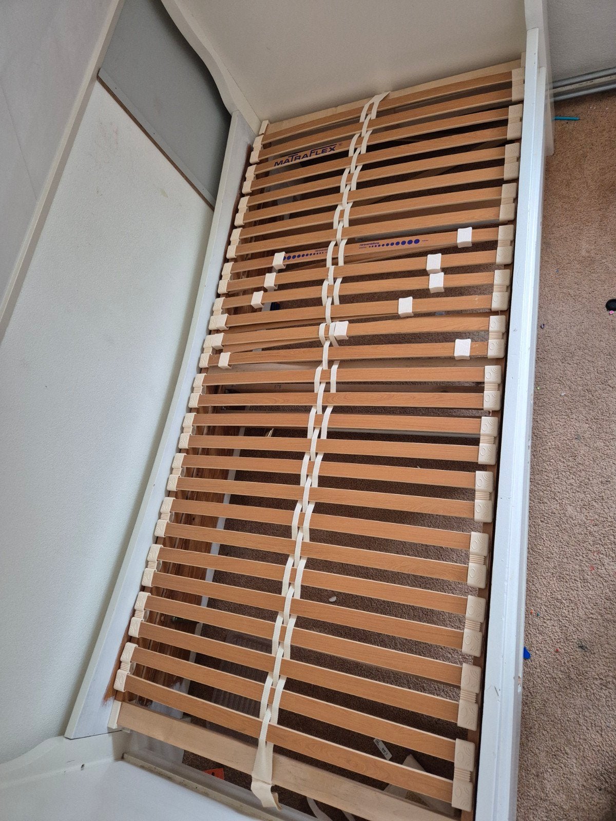Matraflex lattenbodem met hardheidsverstelling, Huis en Inrichting, Ophalen, Modern en functioneel, 90 cm, Eenpersoons