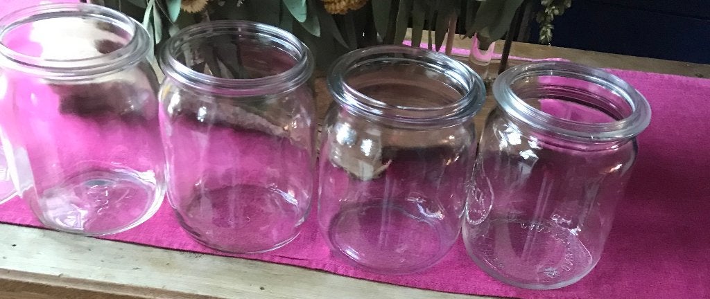 inmaakflessen, Huis en Inrichting, Keuken | Keukenbenodigdheden, Ophalen of Verzenden, Wit, Overige merken, Glas