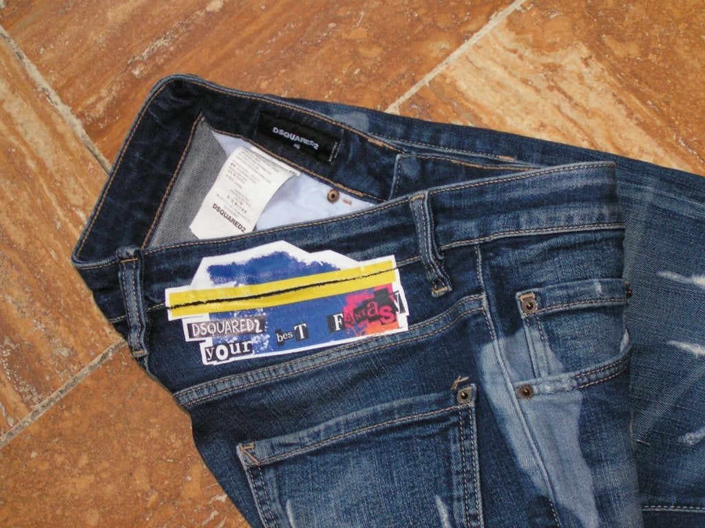 DSQUARED spijkerbroek,Mt 32(46),L32 als nieuw, Tweedehands, Dsquared2, Blauw, Tweedehands