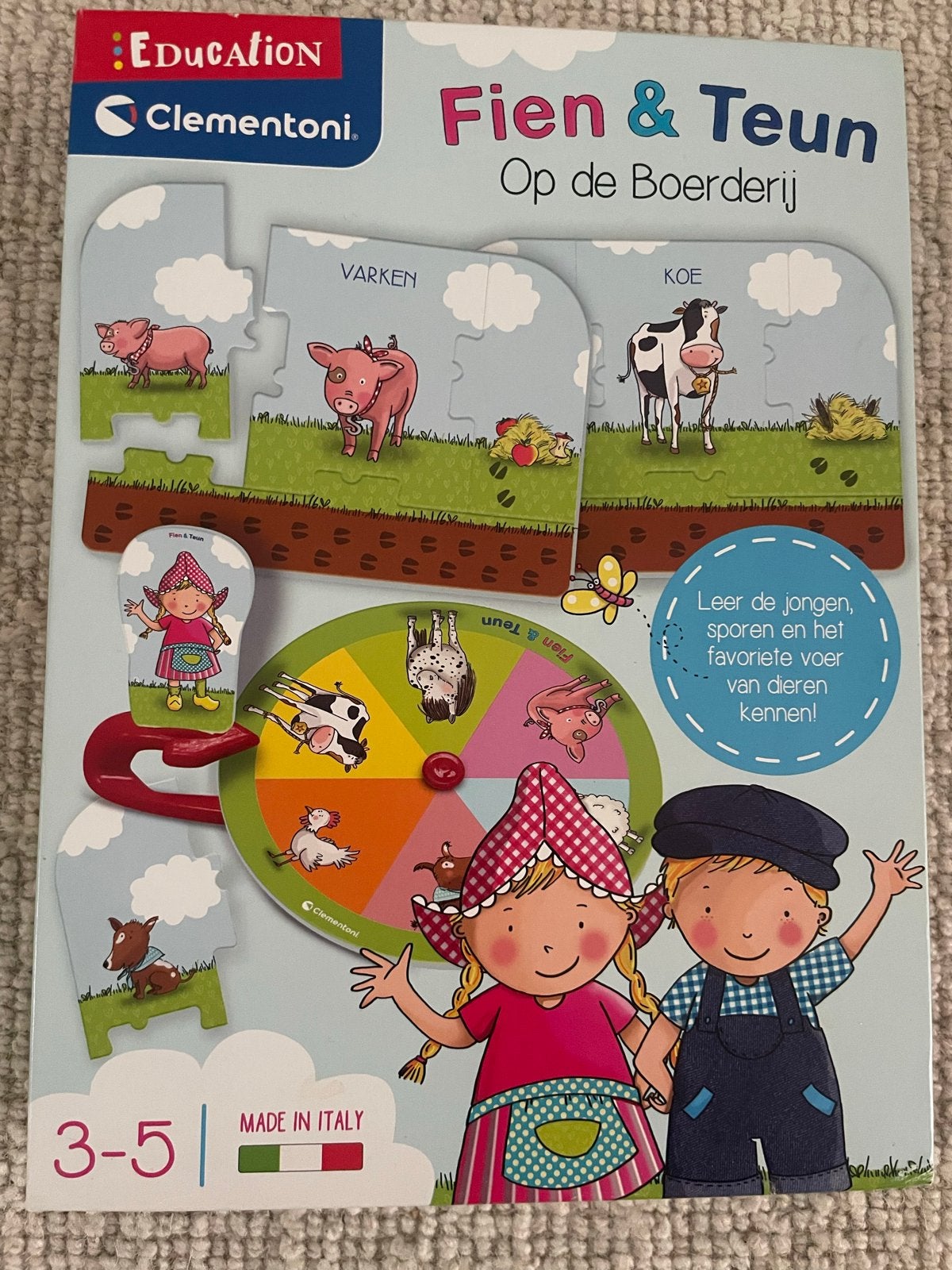 Clementoni Fien & Teun Op de Boerderij - spel (compleet), Ophalen, Nieuw, Overige typen