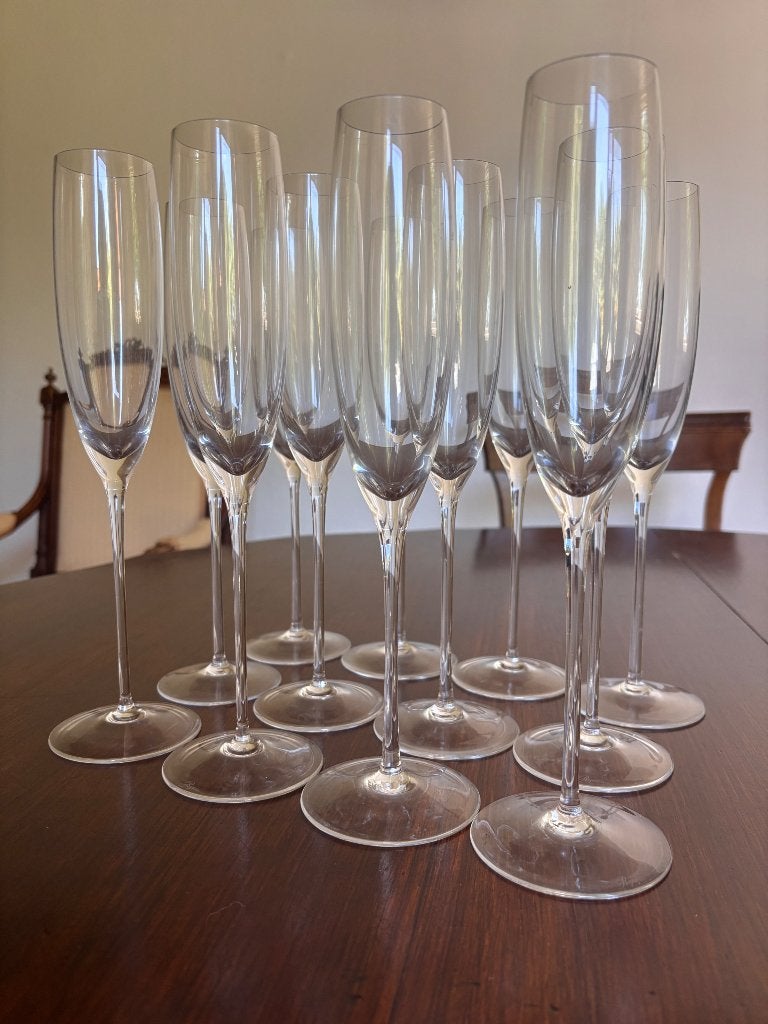 Rogasta 12 kristallen champagne flutes, Ophalen, Zo goed als nieuw, Overige typen