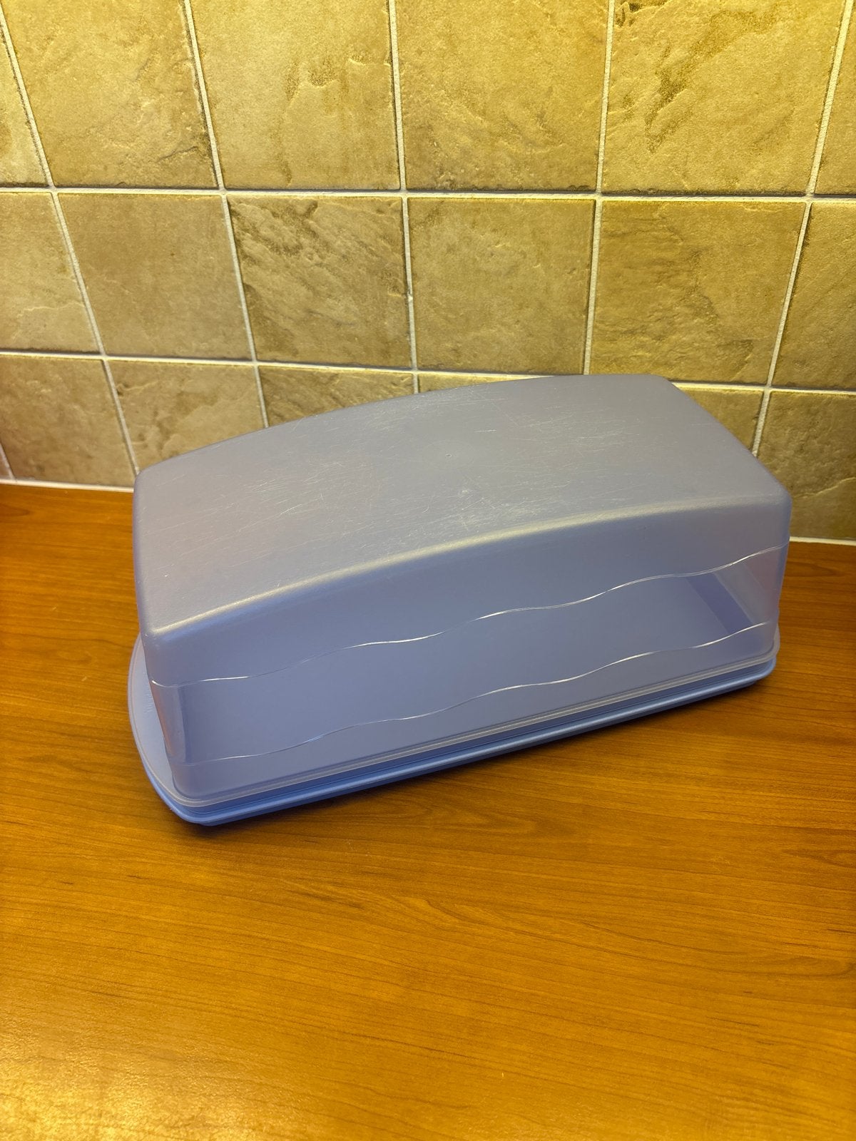 Tupperware taartdoos, Ophalen, Gebruikt, Botervloot, Paars
