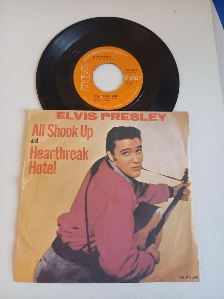 Elvis Presley - All Shook Up and Heartbreak Hotel single, Cd's en Dvd's, Vinyl Singles, Ophalen of Verzenden