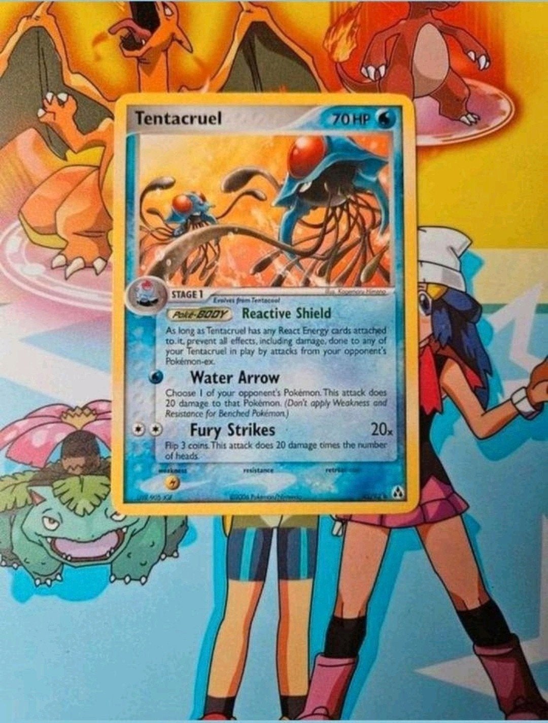 Tentacruel 45/92 Ex Legend Maker pokemon kaart, Ophalen of Verzenden, Gebruikt, Losse kaart