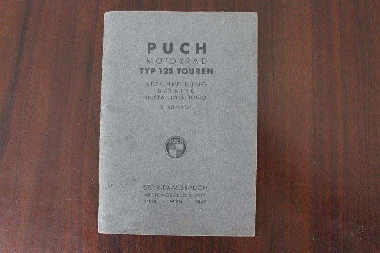 Puch typ 125cc Touren 1948 motorrad bedienungs anleitung, Ophalen of Verzenden, Overige merken