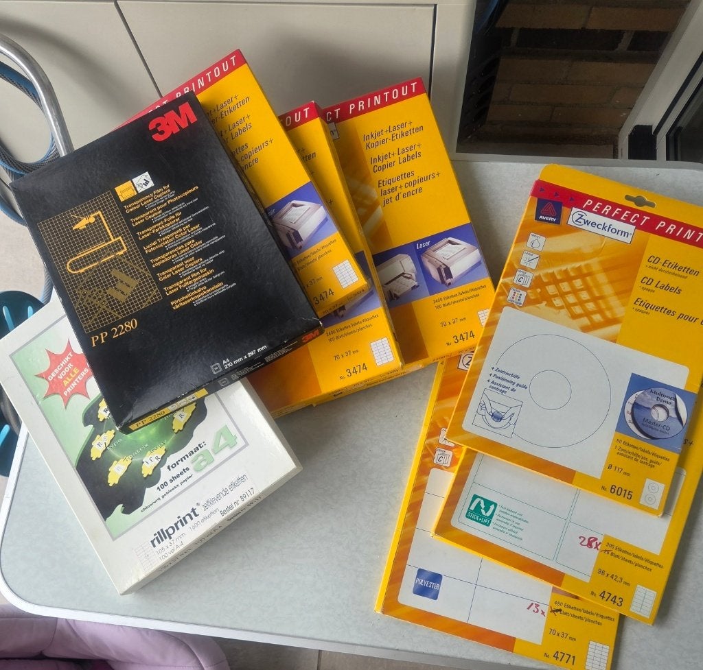 Printer ETIKETTEN - (Avery Zwenckform) Koopje !!, Diversen, Ophalen of Verzenden, Zo goed als nieuw