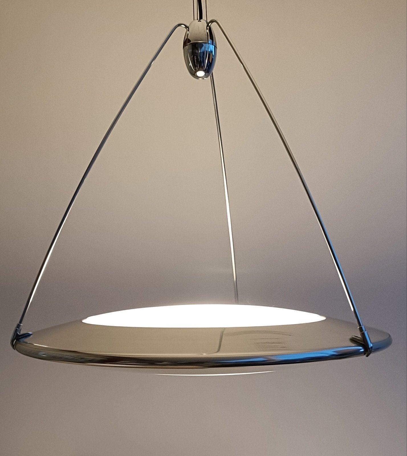 Arteluce Mira S design hanglamp, Ophalen, Zo goed als nieuw, Glas, Italiaans design