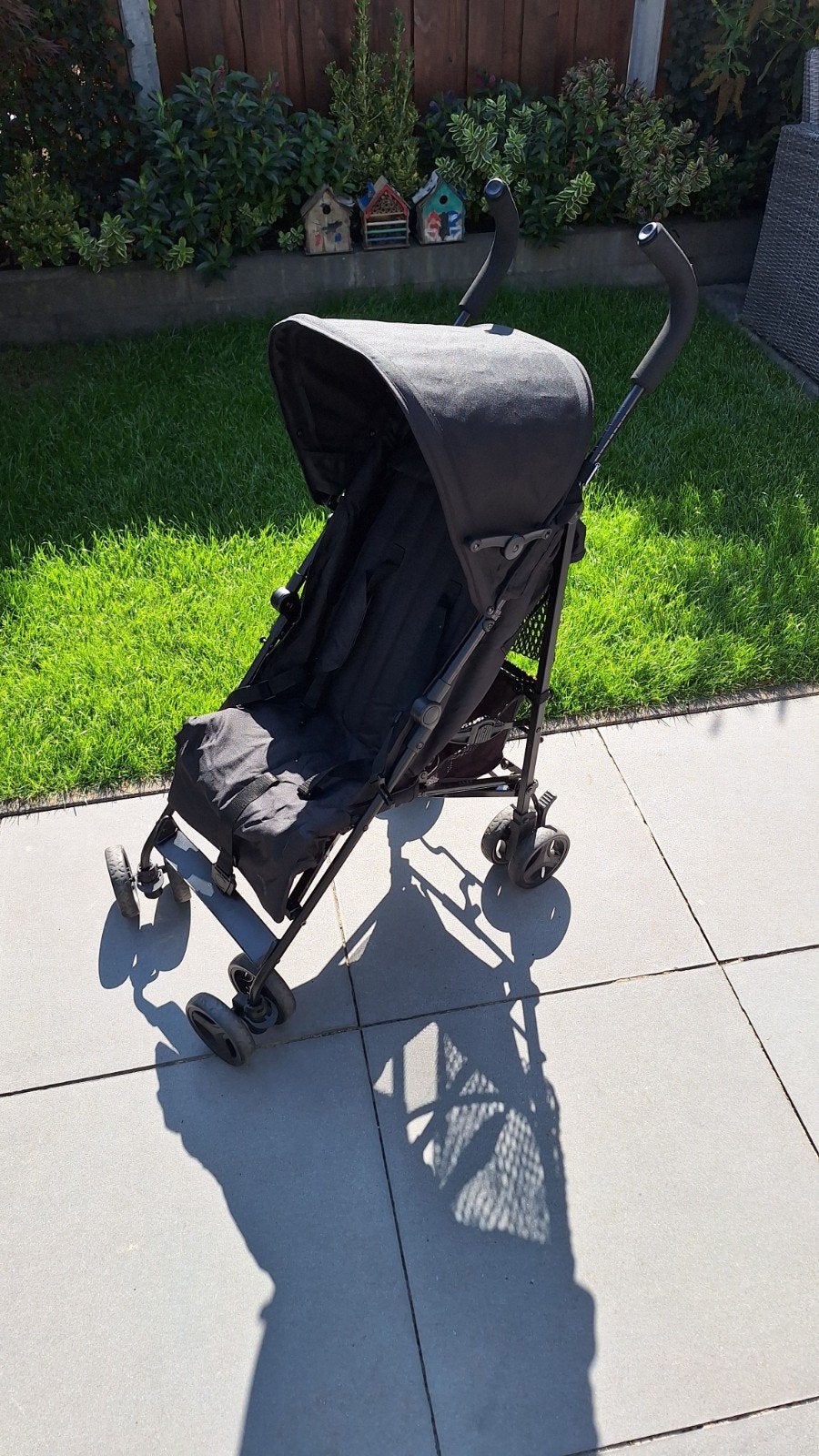 Prenatal Buggy Elin met boodschappennet en roze parasol, Ophalen, Zo goed als nieuw, Overige merken, Verstelbare rugleuning
