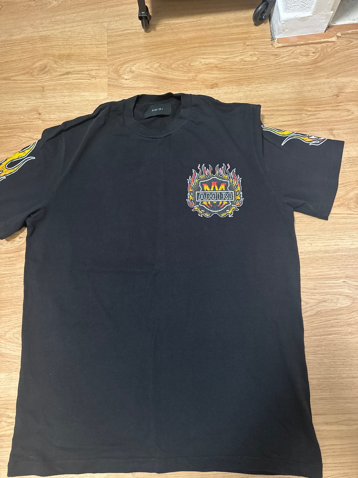 Amiri T-shirt met vlammenprint - Zwart, Kleding | Heren, Ophalen, Nieuw, Maat 48/50 (M), Zwart