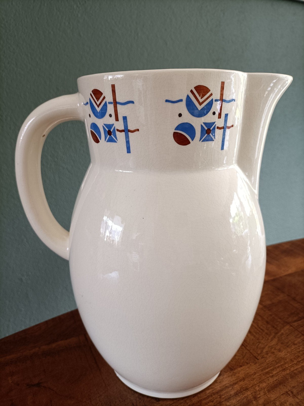 Vintage aardewerken kan met decoratie - Annaburg 1913, Antiek en Kunst, Antiek | Keramiek en Aardewerk, Ophalen of Verzenden