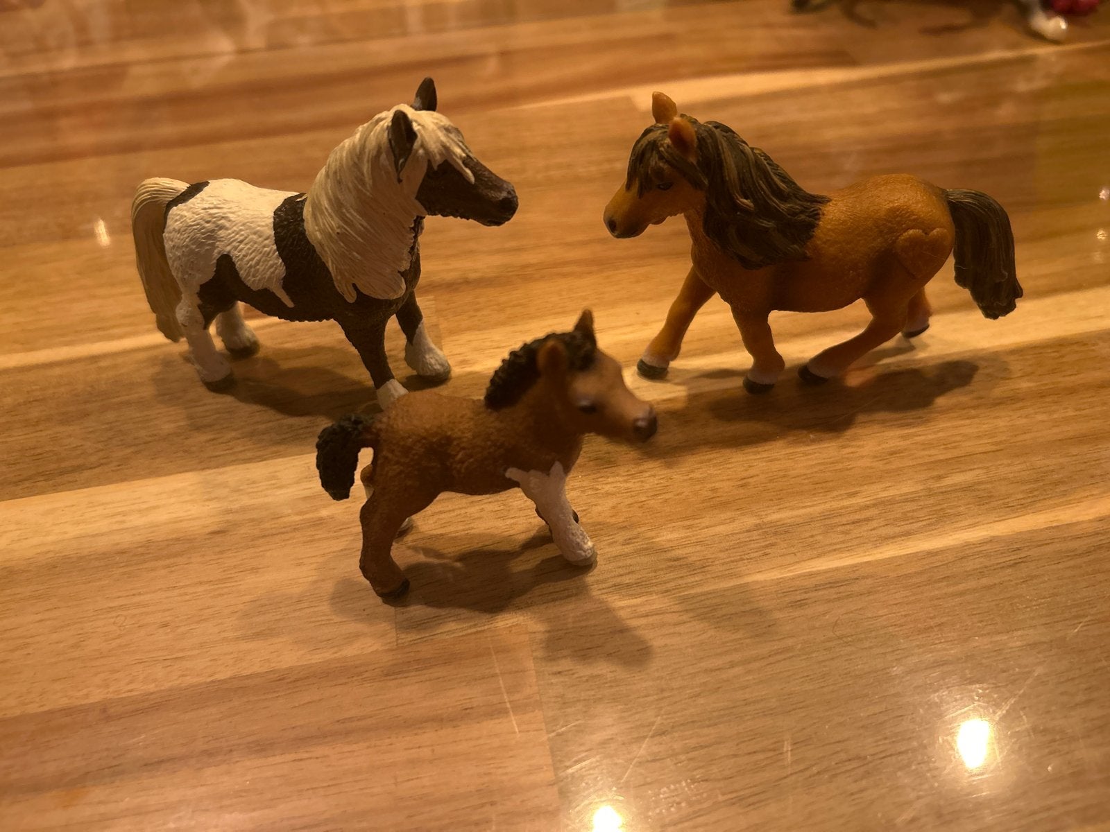 Schleich Shetlandpony's - Set van 3, Ophalen of Verzenden, Zo goed als nieuw