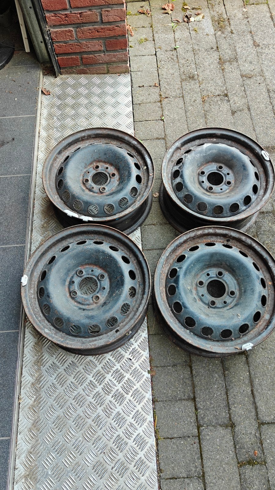 Stalen velgen 14 inch voor Fiat 500, Auto-onderdelen, Banden en Velgen, Ophalen, 14 inch, Overige, Velg(en)