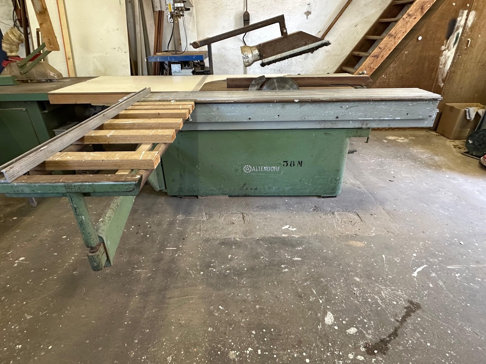 Altendorf F 90 Formaatzaag met Voorritser, Ophalen