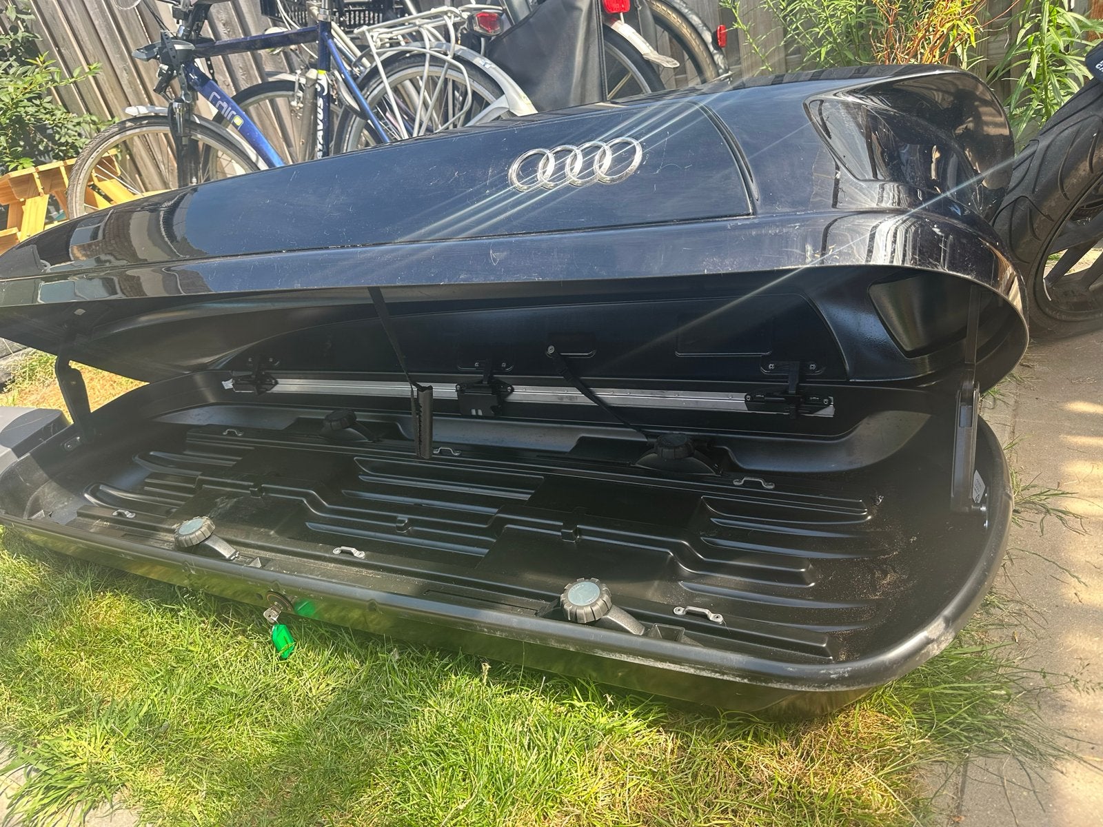 Audi Dakkoffer Zwart - Ruime Bagagebox voor Auto, Auto diversen, Dakkoffers, Ophalen, Gebruikt