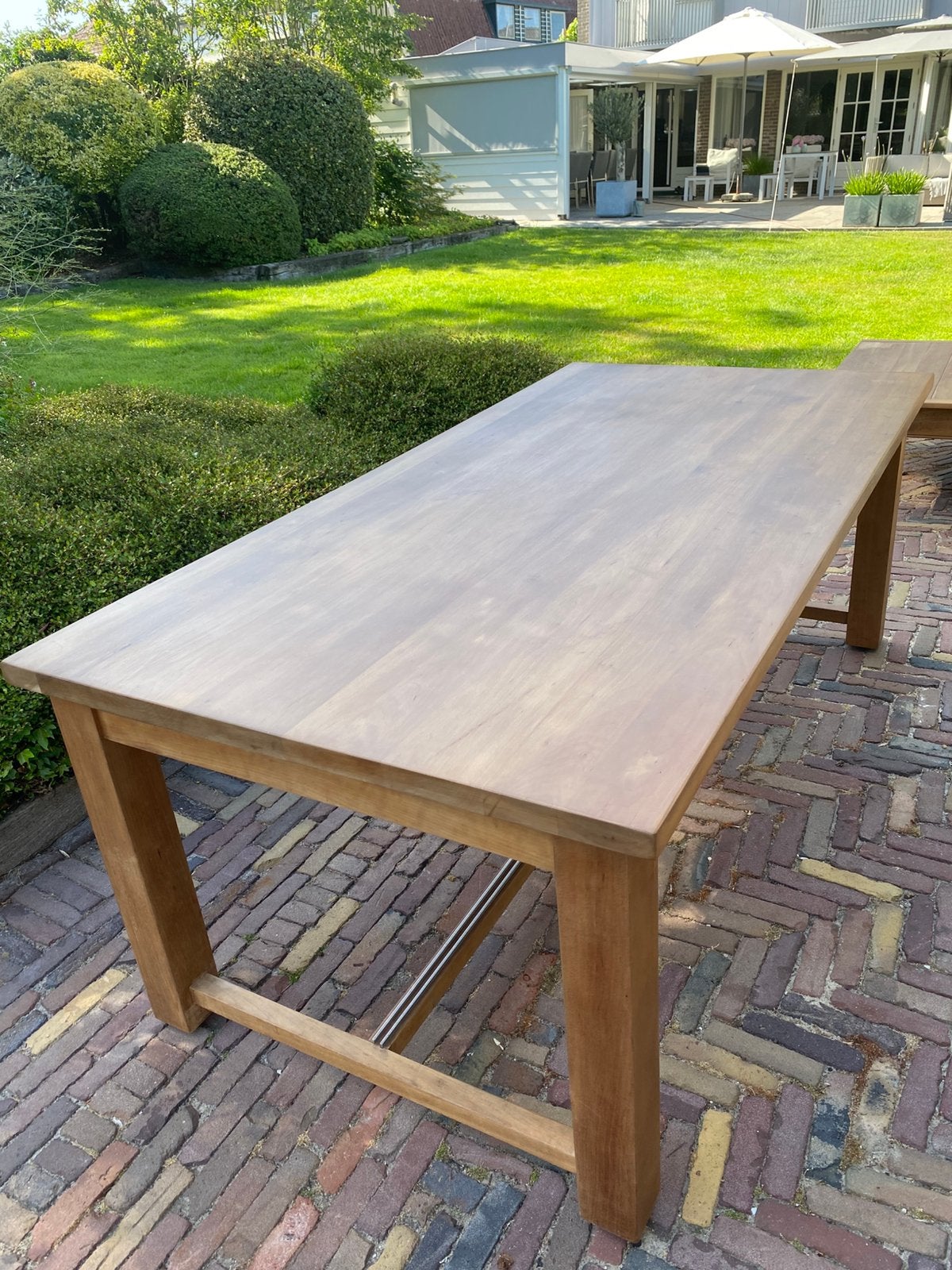 Eettafel van Kersenhout 200x100x0,75, Ophalen, Gebruikt, 100 tot 150 cm, 200 cm of meer