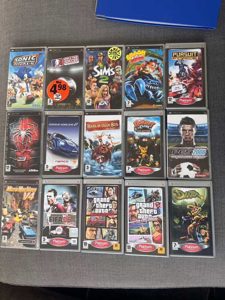 PSP Games: GTA, Spider-Man, FIFA, Crash, Sonic en meer!, Gebruikt, Vanaf 18 jaar, Overige genres, 1 speler