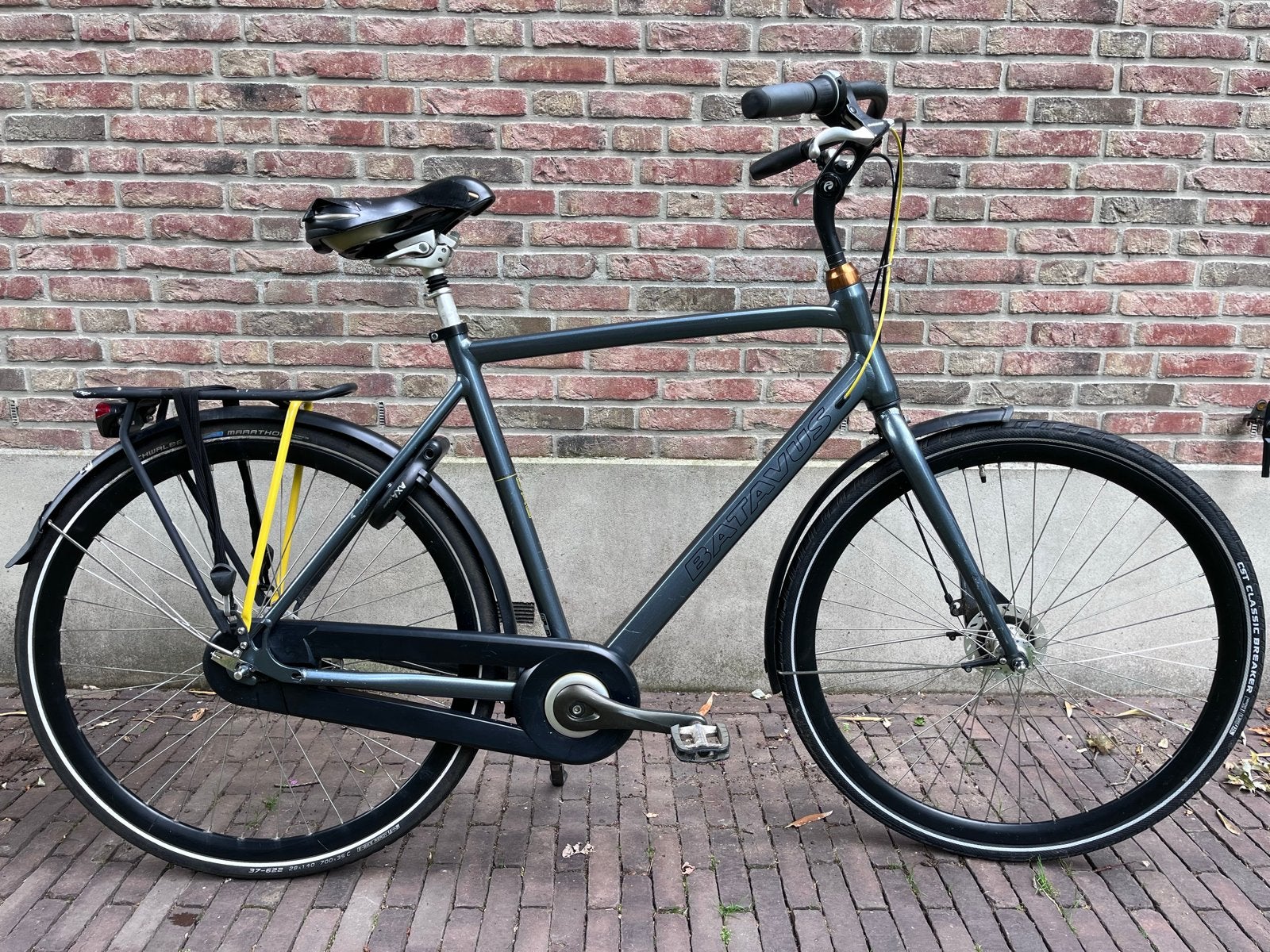 Batavus Dinsdag Herenfiets (57cm) - Complete stadsfiets, Ophalen, Gebruikt, Velgrem, Versnellingen