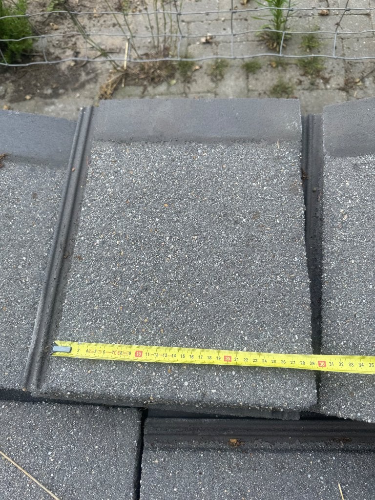 Sneldekkers antraciet dakpan, Ophalen, Gebruikt, Steen of Klei, 15 m² of meer