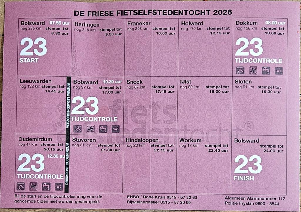 Fietselfstedentocht ruilen groep 23, Eén persoon