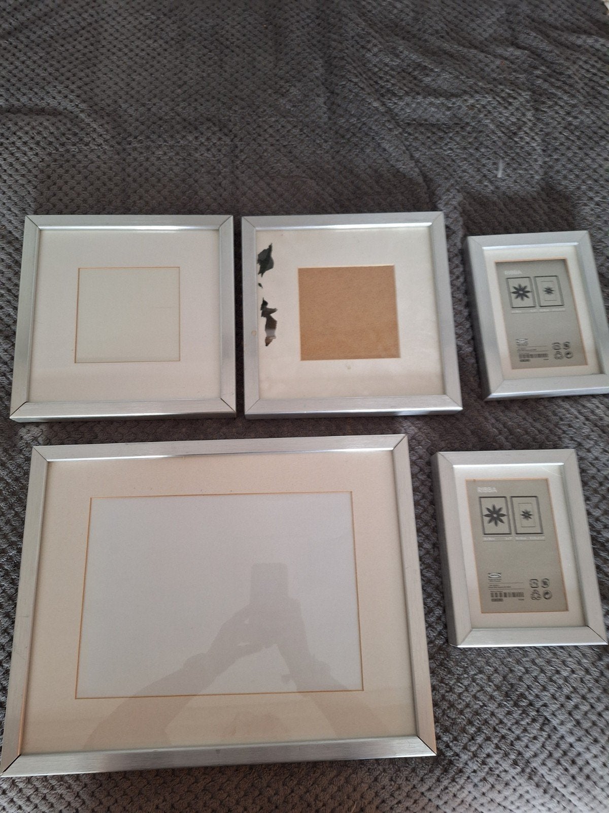 Diverse zilverkleurige fotolijsten (IKEA Ribba), Ophalen, Gebruikt, Metaal, Zilver