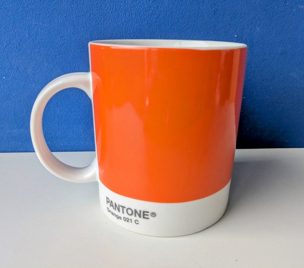 Pantone Orange 021C mok mug, Zo goed als nieuw, Overige stijlen, Porselein, Mok