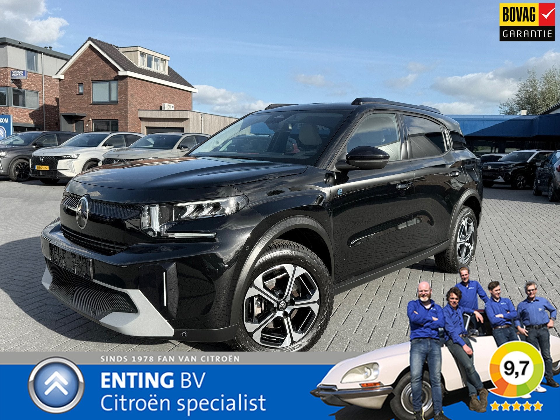 Citroen Ë-C3 Aircross MAX 113pk Comfort Range 44 kWh MAX 3, Auto's, Dealer onderhouden, Stof, Gebruikt, Zwart