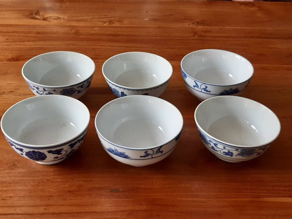 6 Chinees porseleinen schaaltjes, Verzenden