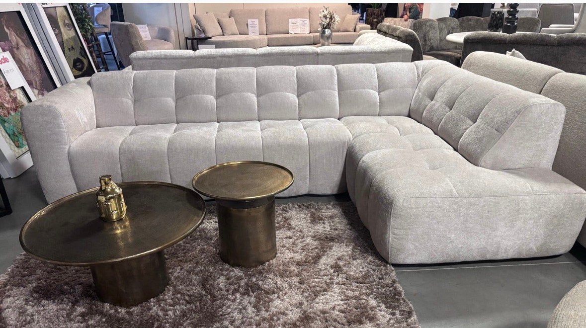 Mooie Hoekbank showroom opruiming, Ophalen, Zo goed als nieuw, Stof