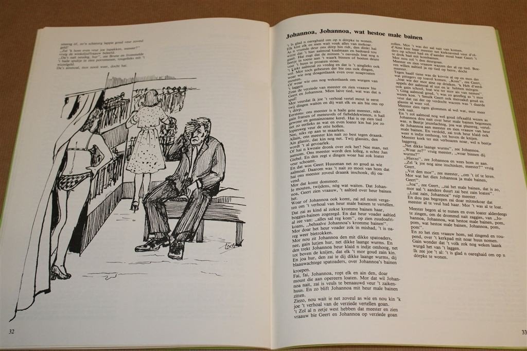 Bie ons op \'t Dörp [1984] — Verhalen in Gronings Dialect, Ophalen of Verzenden, Gelezen