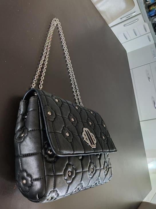 Maje leren tas zwart €359, Sieraden, Tassen en Uiterlijk, Tassen | Damestassen, Ophalen of Verzenden, Zo goed als nieuw, Zwart